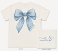 Blue Bow Tee