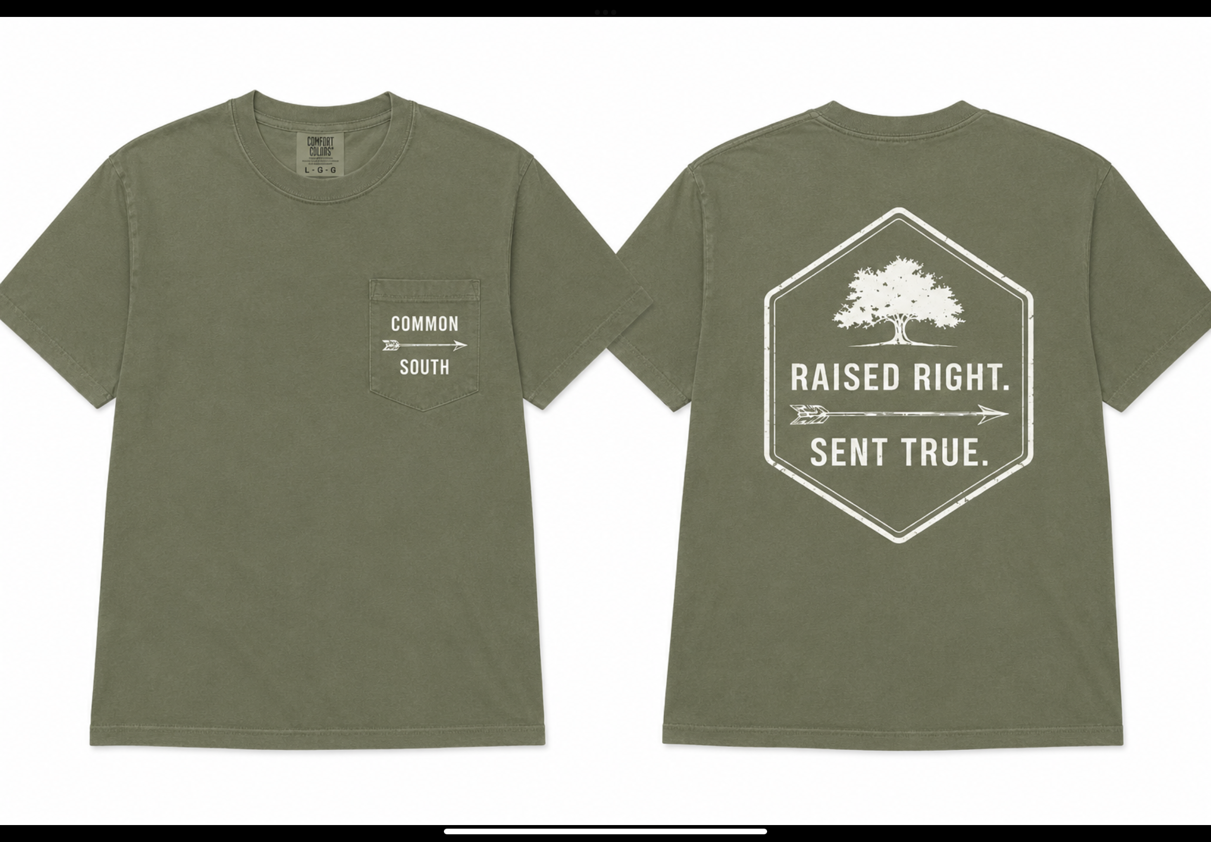 Raised Right. Sent True. Tee