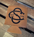 Engraved can cooler with Common South CS monogram and EST. 2025